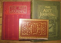 Two bound volumes of the ART Journal and a finely bound diary (cover off) (3).
