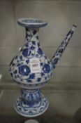 A Chinese blue and white ewer.