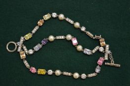 Decorative silver bracelet.