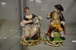 A pair of Bloor Derby figure groups.
