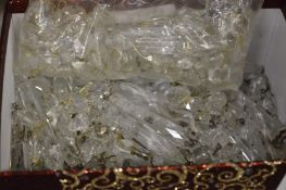 Cut glass chandelier drops etc.