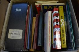 Motoring related books.