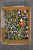 A large quantity of marbles.
