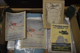 Ephemera to include Schneider trophy souvenir program for 1929 and others.