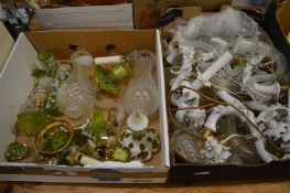 A quantity of chandelier parts.