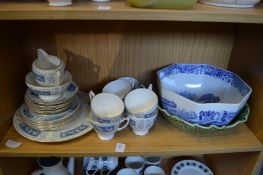 A Coalport Revelry part tea service and two decorative bowls.