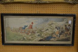 James Gilroy, The Storm Rising, part coloured caricature print.