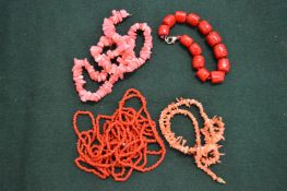 Coral jewellery.