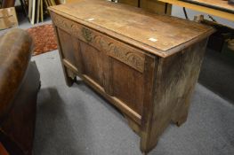 An 18th century oak coffer.