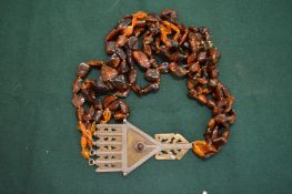 Decorative bead necklace.