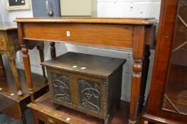 A 19th century mahogany side table with draw to one end.