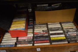 A quantity of audio cassettes.