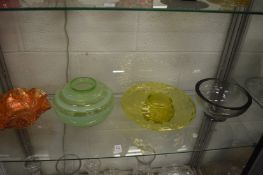 Three stylish glass bowls.