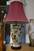 Pottery table lamp.