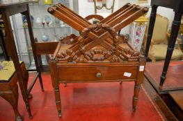 A reproduction mahogany Canterbury.