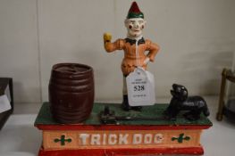 Reproduction cast iron novelty money box.