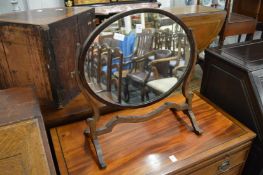 Mahogany toilet mirror.