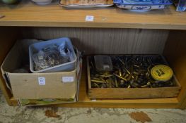 Spent brass shell cases.