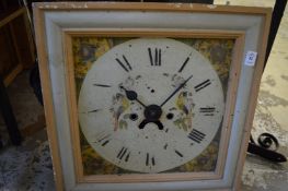 A 19th century painted longcase clock dial converted to a battery wall clock.