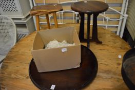 Occasional furniture to include a lazy Susan and other items.
