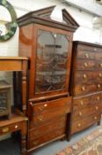 A good George III design mahogany secretaire bookcase.