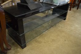 A wide screen TV stand.