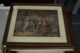 Hogarth's Rake's Progress, a set of four prints together with other items.