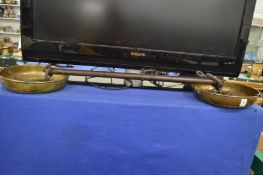 Beam scales with brass pans.