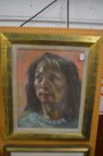 Pastel portrait of a South East Asian women.