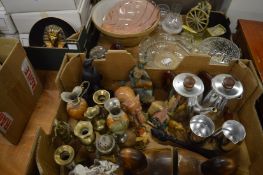 A quantity of collectors plates and decorative china, glass etc.