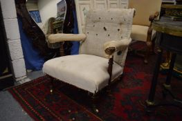 Trolope & Sons, a mahogany framed open armchair.