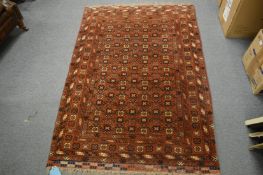 A Persian design rug with geometric decoration, 154cm x 104cm.