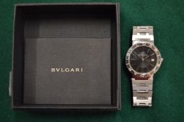 Gentleman's stainless steel wristwatch.