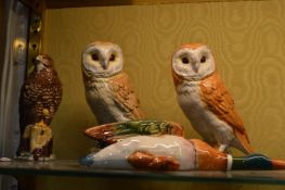 A good collection of Beswick and other models of birds.