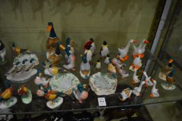 A collection of Beswick and other ducks, geese, penguins and pheasants.