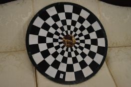 A specimen marble circular table top.