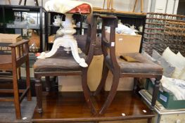 Household furniture to include chairs, piano stools, storage trunks etc.