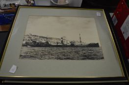 A group of five photographic prints of boats and ships.