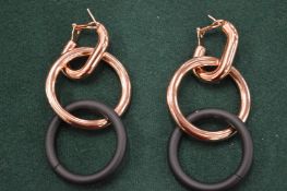 A pair of vintage silver gilt earrings.