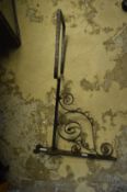 Wrought iron bracket.