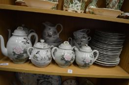 Quantity of Japanese eggshell teaware.