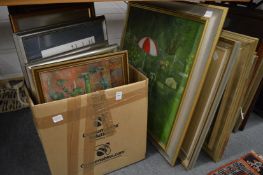A quantity of paintings, prints etc.