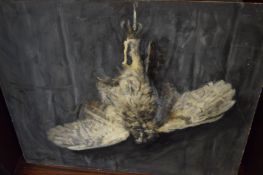 George Weissbort,study of a dead owl, oil on board, unframed.