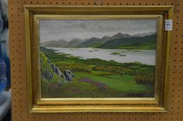 W Horley, Lake Windermere, oil on board.