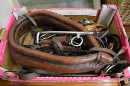 A quantity of horse tack.