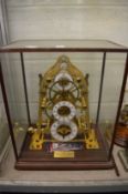 The Devon Sea Clock, limited edition skeleton clock under a glass dome.