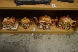 Cottage Ware, teapots, sugar bowl and cheese dish.