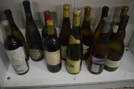 A quantity of red and white wine.