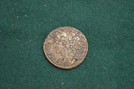 A James II gun money Irish civil war half crown, dated 1689.