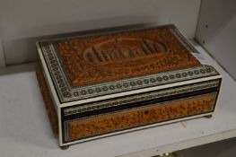 A good Eastern carved sandalwood box.